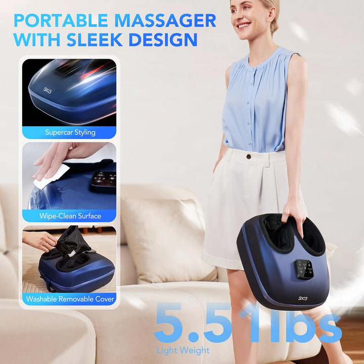 SKG YS100 - Masajeador de pies con calor para aliviar el dolor de f...