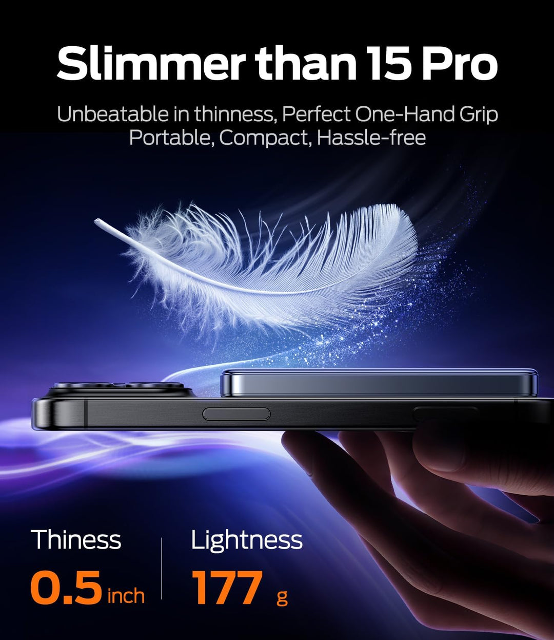 MOVE SPEED 0.5'' 10,000mAh Banco de Energía Magnético, Carg...