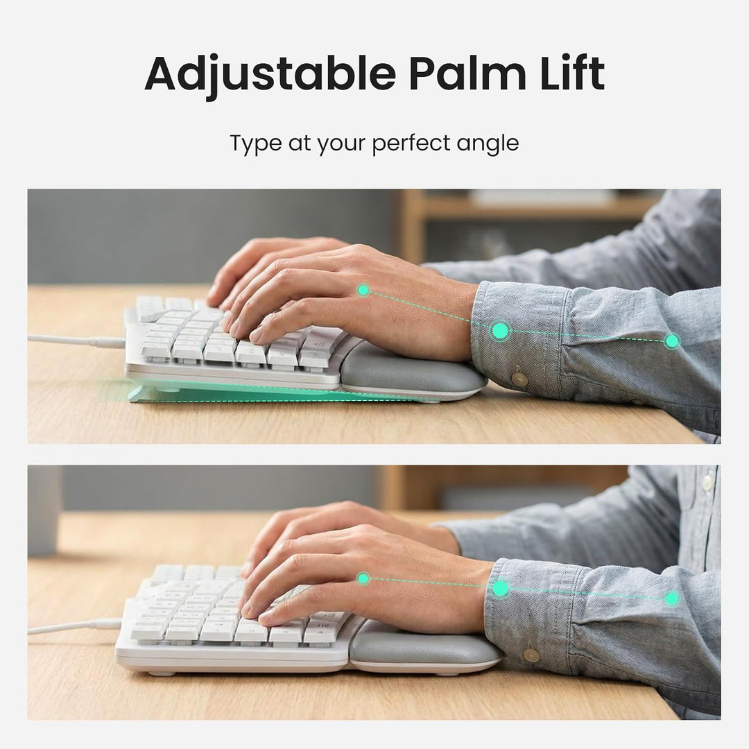 Nulea Teclado ergonómico dividido, teclado de escritura natural con...