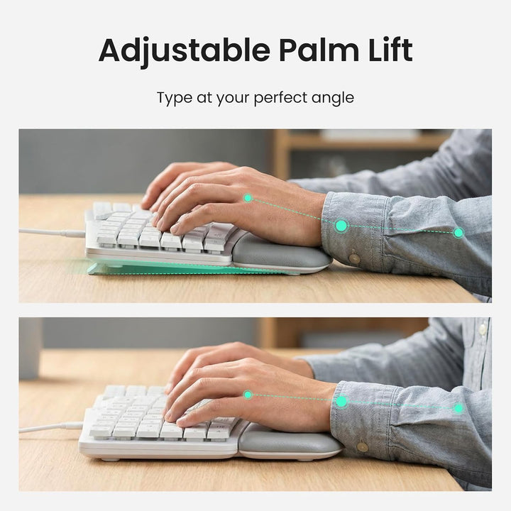 Nulea Teclado ergonómico dividido, teclado de escritura natural con...