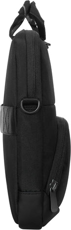 Targus Bolsa para laptop de 12-14 pulgadas para negocios y viajes, color negro, bolsa de mensajero para computadora para hombres y mujeres, material duradero resistente al agua, se adapta a laptops y Chromebooks de 12-14 pulgadas (TBS579GL)