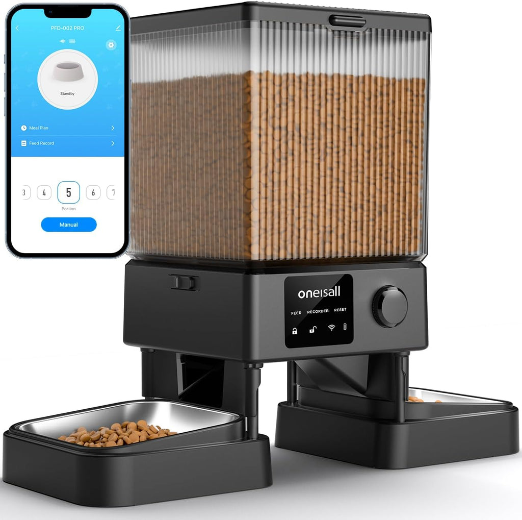 oneisall Alimentador automático para gatos 5G WiFi para 2 gatos