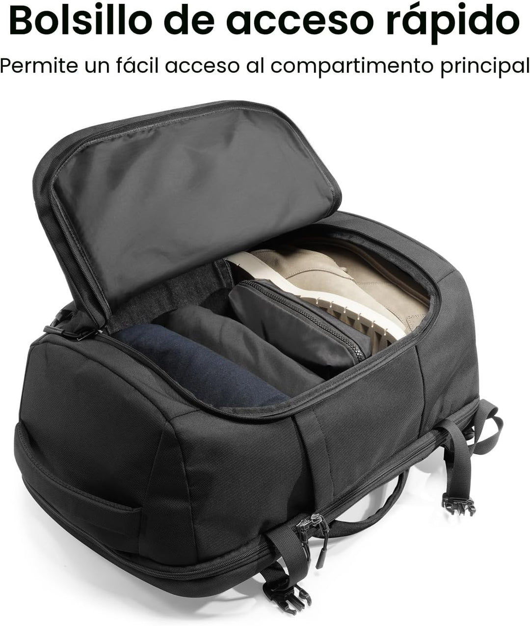 Mochila de viaje tomtoc, equipaje de mano aprobado para vuelos y co...
