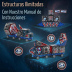 Little Pi Transformer Toys MegaBots - Azulejos magnéticos, robot