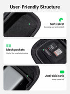 UGREEN Organizador electrónico Estuche de viaje Bolsa Accesorios Bolsa de almacenamiento impermeable Portátil Bolsa de almacenamiento Esenciales de viaje con cable USB Flash Drive Cargador Tarjeta de