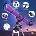 3.543 in Apertura 39.370 in, Telescopio para Adultos de Alta