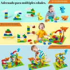 Klobroz Dinosaur Marble Run, bloques de construcción para niños pequeños de
