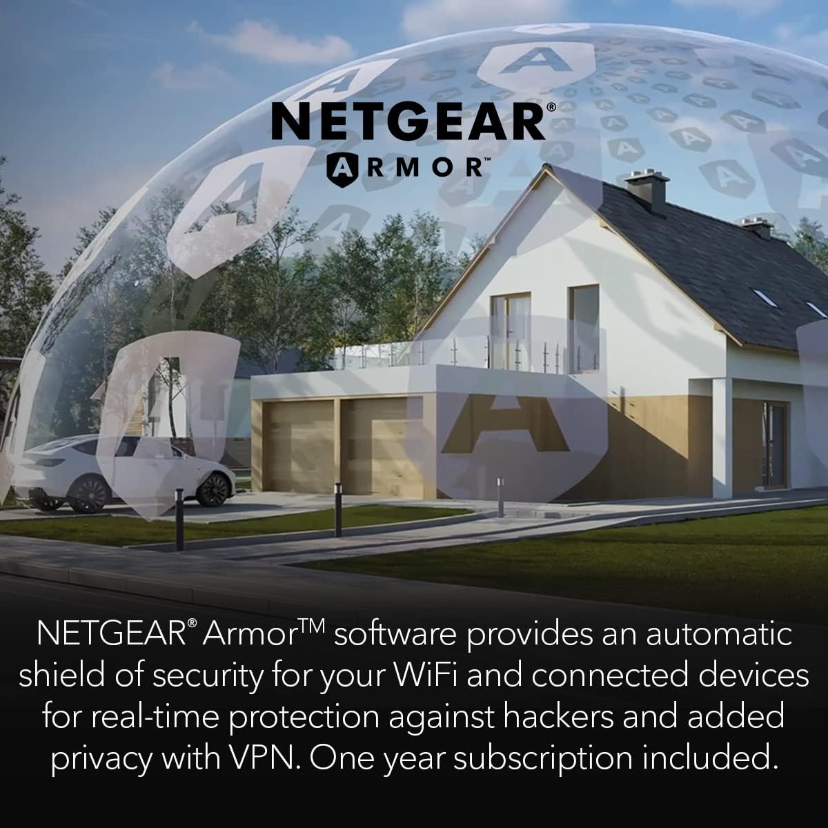 NETGEAR Router WiFi 6 de 4 flujos (R6700AXS) - con seguridad de Int...