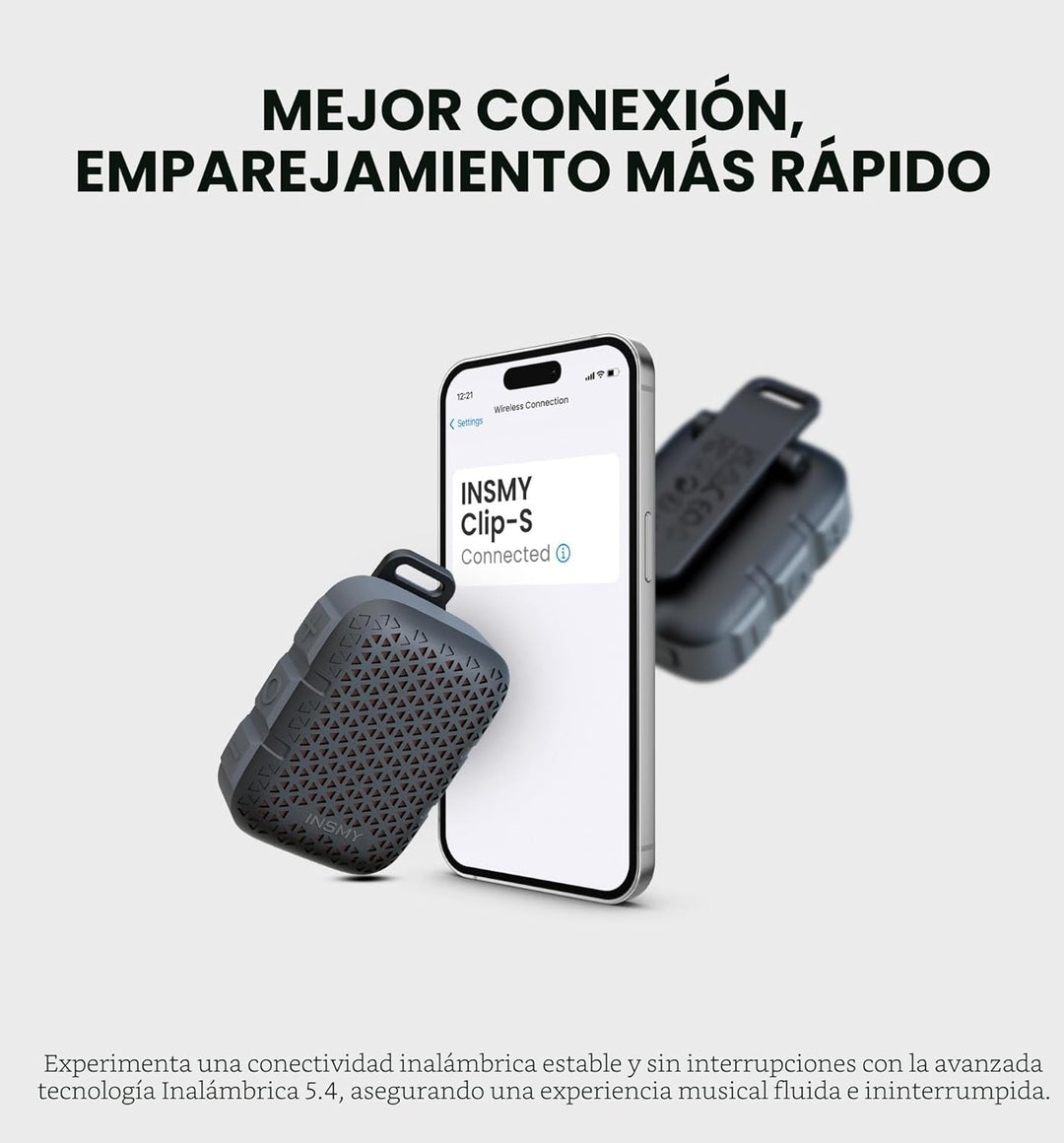 INSMY Altavoces Bluetooth portátiles, impermeabilidad IP67, altavoz...