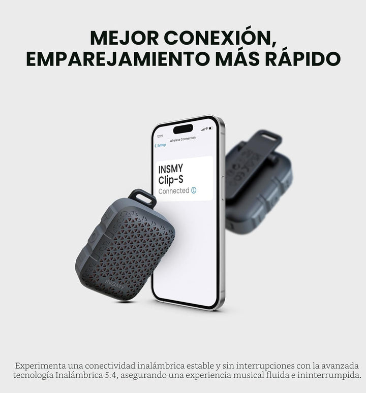 INSMY Altavoces Bluetooth portátiles, impermeabilidad IP67, altavoz...