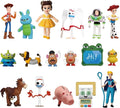 Juego de 17 figuras de dibujos animados para Toy Theme Story, bonitas figuritas para decoración de mesa, decoración de fiesta de cumpleaños, decoración de habitación de escritorio de coche