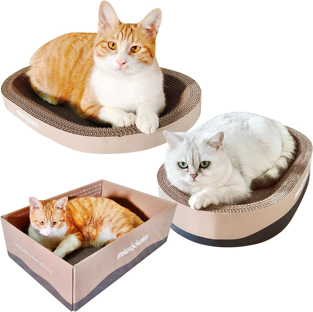 Juego de rascador para gatos de 3 piezas, nido ovalado para gatos
