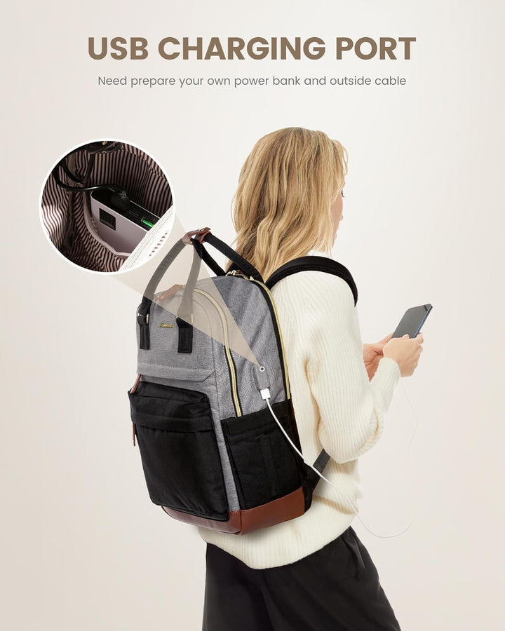 LOVEVOOK Mochila de viaje para laptop para mujer, bolsa antirrobo p...