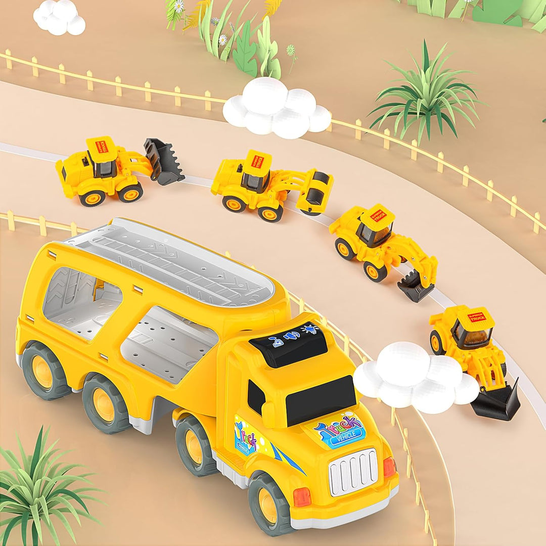 Veslier Camión de construcción de juguetes para niños y niñas de 3,...