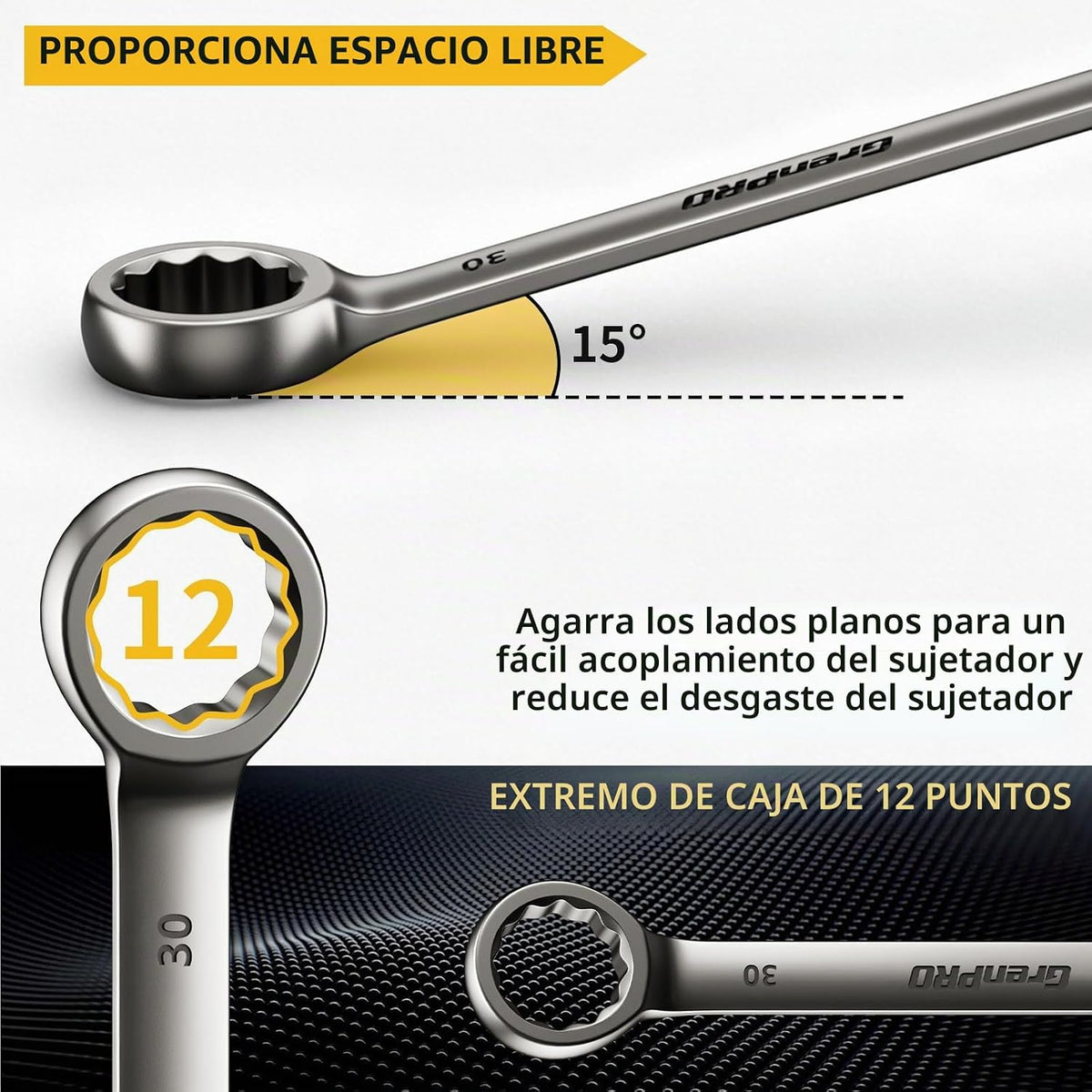 Juego de llaves métricas grandes de 0.906-1.260 in, juegos de