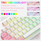 Redragon K526 PRO Teclado inalámbrico para juegos de membrana RGB,...