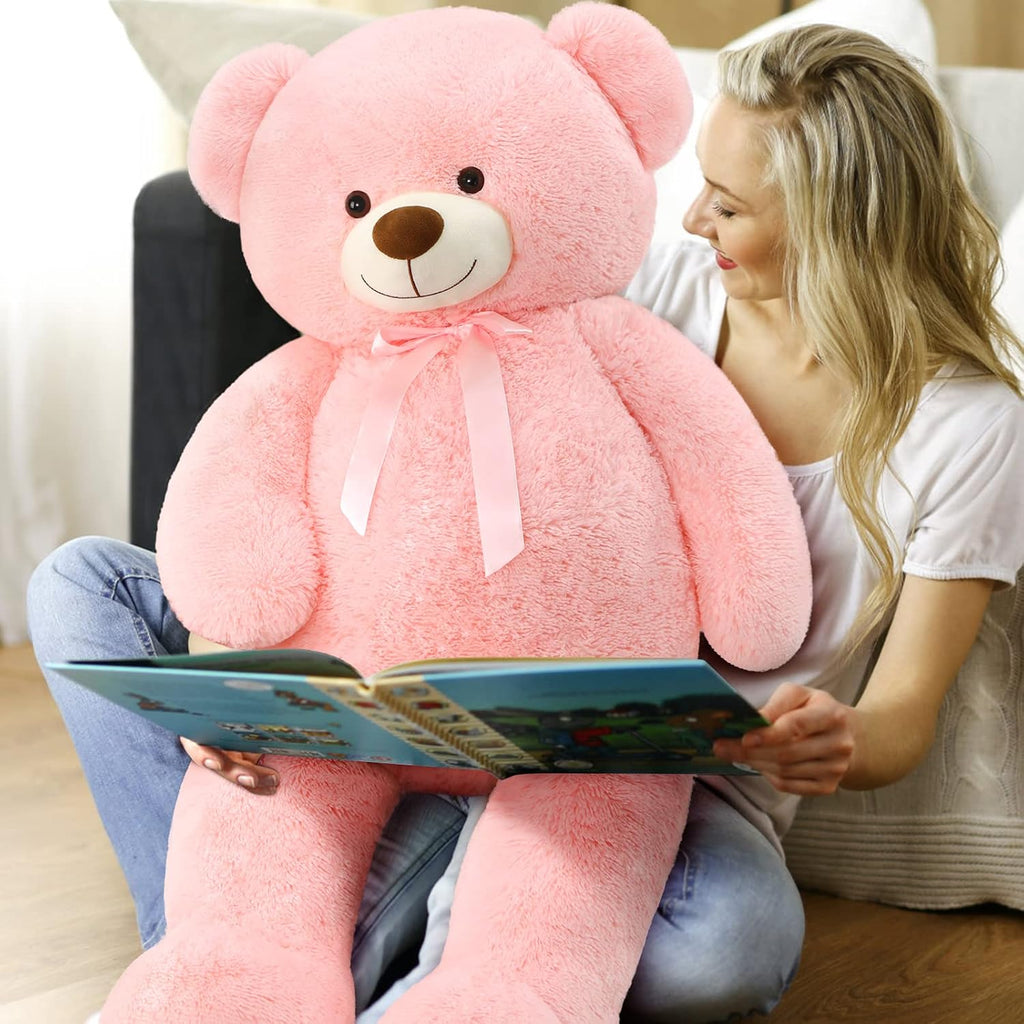 Tezituor 52 Inch Giant Pink Teddy Bear Stuffed Animal