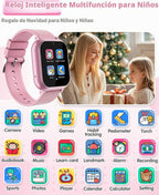 Reloj inteligente impermeable para niños, juguetes para niñas de 6 a 8 años con 32 juegos de cámara dual