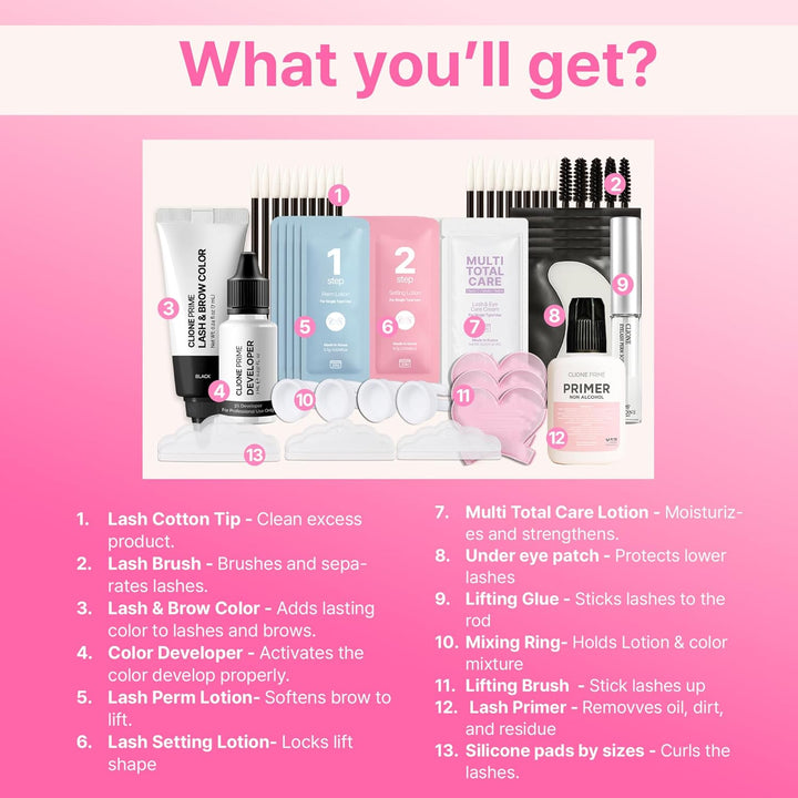Korean At Home - Kit de levantamiento de pestañas y color \u2013 Co...