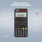 Calculadora de escritorio Contabilidad Pantalla extra grande Botones grandes Calculadora científica 401 Función Batería solar para estudiantes universitarios de oficina, escuela