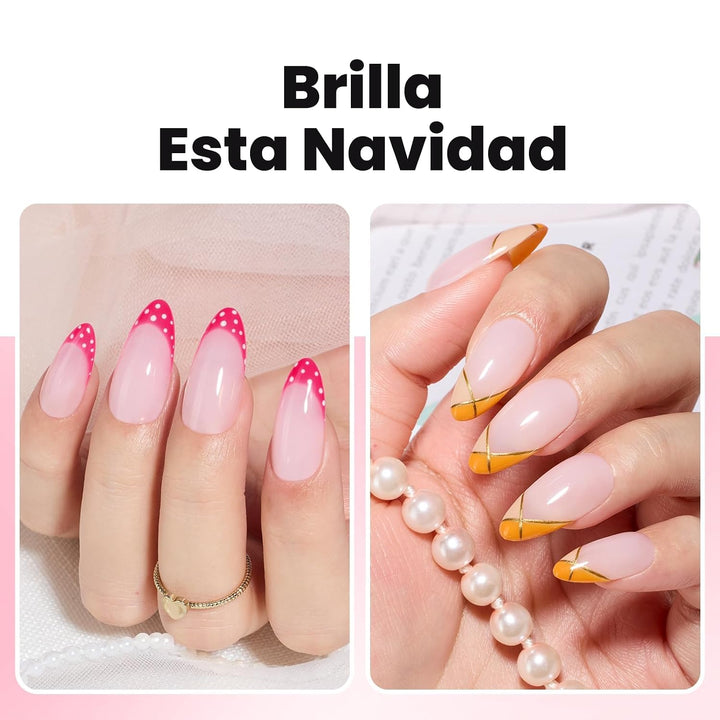 Beetles Gel Constructor para Uñas - 3 Colores 9 en 1 Kit de Extensi...