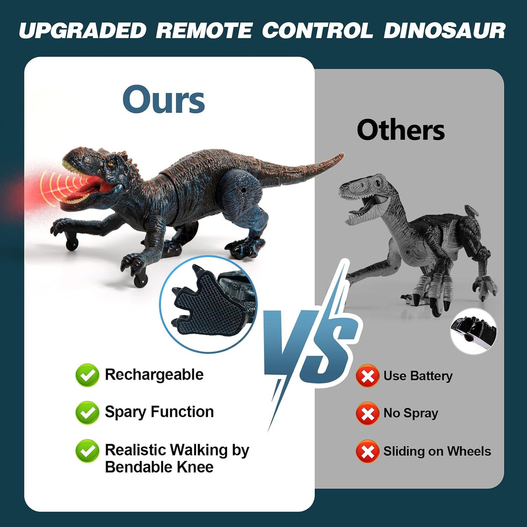 Sunrad Juguetes de dinosaurio a control remoto para niños de 3-5, 4...