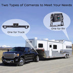 Cámara de respaldo Yakry para RV Plug and Play - Sin retrasos de 7 pulgadas HD 1080P con visión nocturna IR de 2 canales - Cámara de visión trasera impermeable para camión, remolque, autocaravana