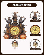 Rompecabezas 3D para adultos, kit de modelo de reloj de cabaña de Halloween