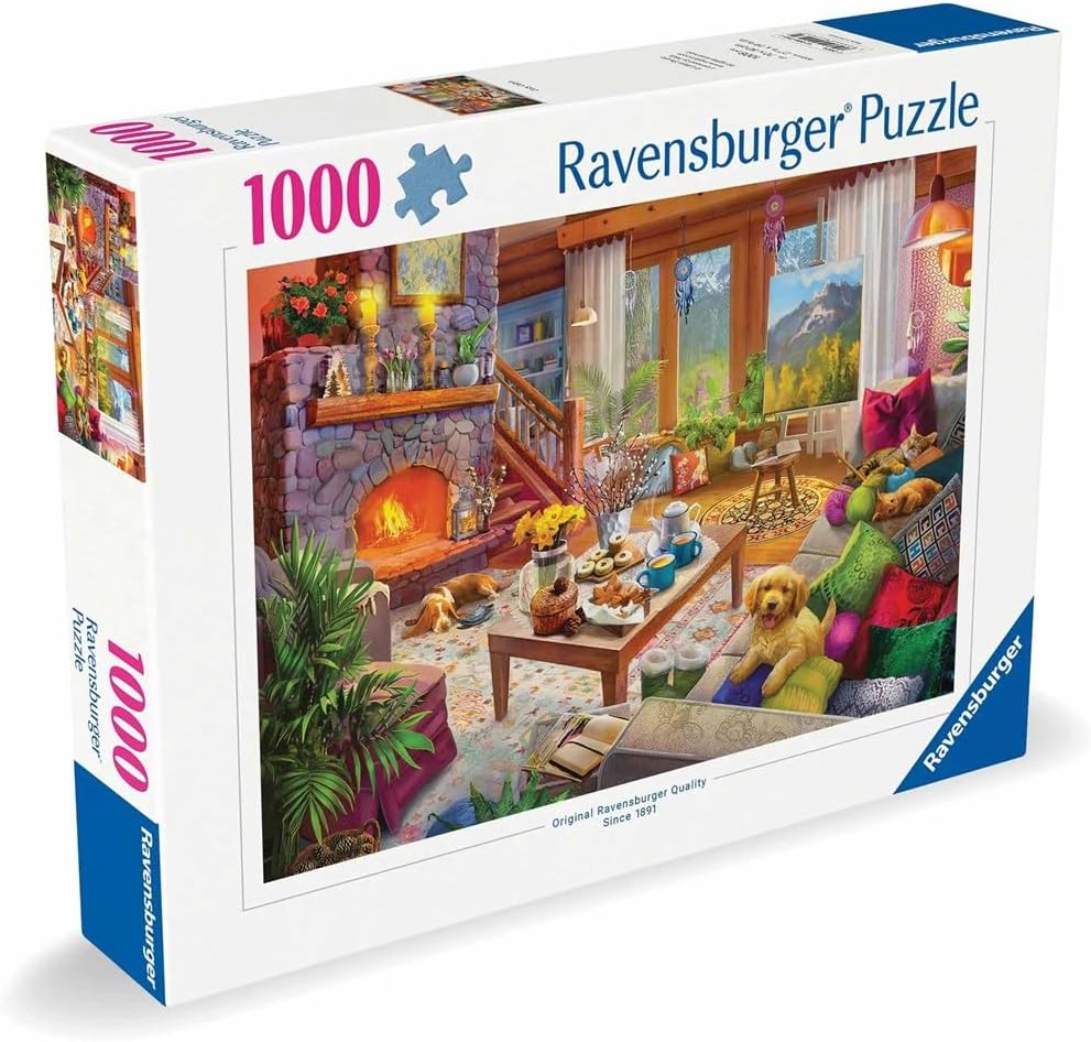 Ravensburger Cozy Cabin Rompecabezas de 1000 Piezas para Adultos - 12000293 - Tooling Artesanal, Fabricado en Alemania, Cada Pieza Encaja Perfectamente