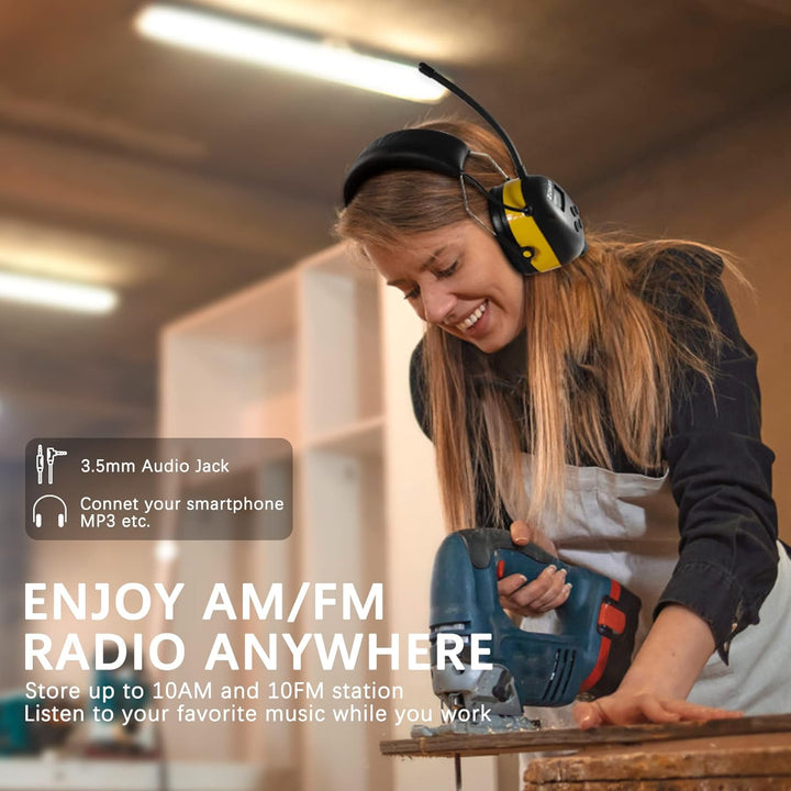 ZOHAN AM\/FM Radio Headphone with Digital Display,Ear Protection No...