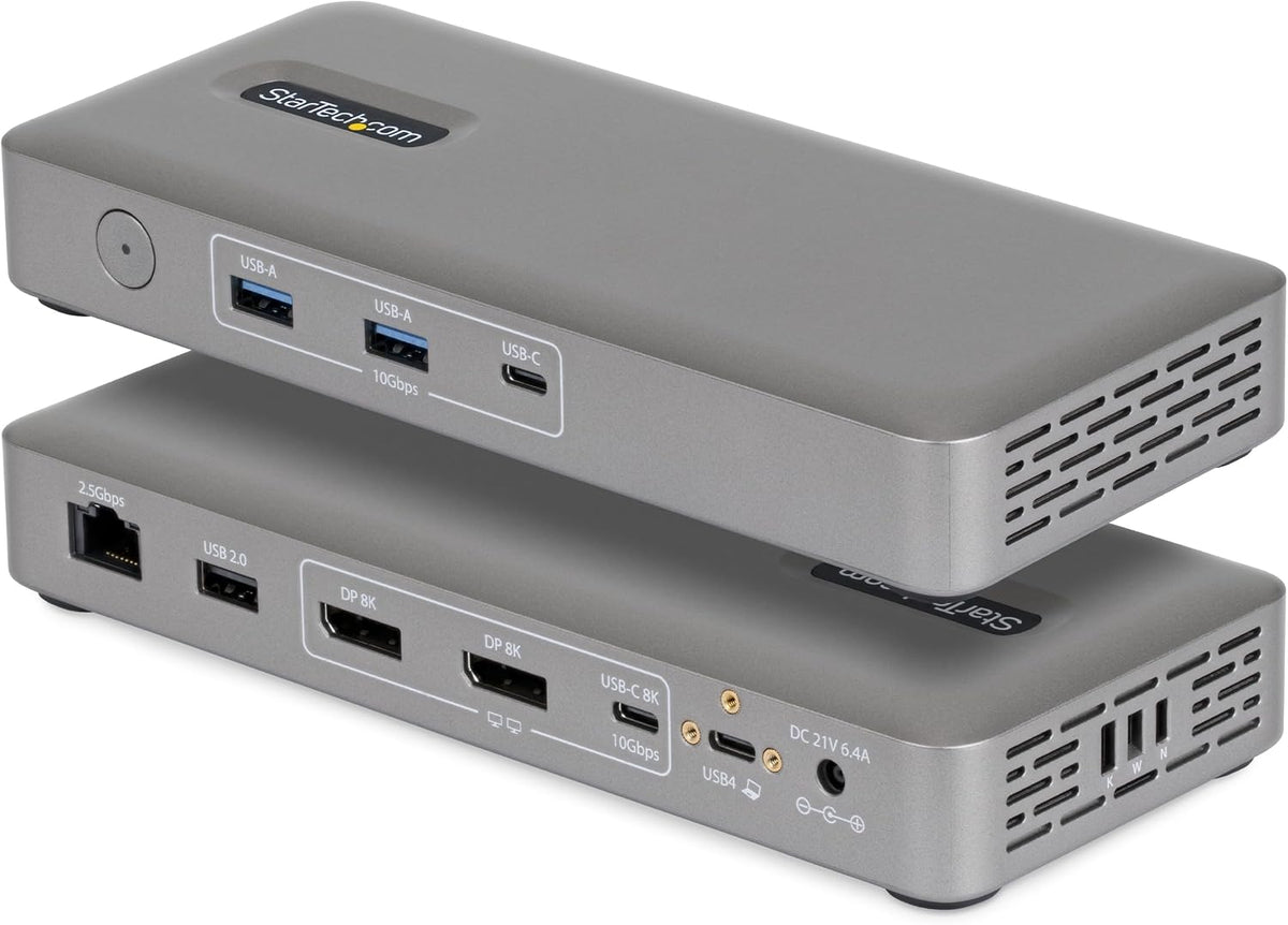StarTech Base USB 4 sin controlador, doble 4K 144Hz para Mac y Windows, 100
