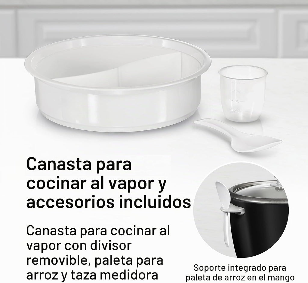 Hamilton Beach Olla arrocera y vaporera de alimentos, 30 tazas cocidas, 15