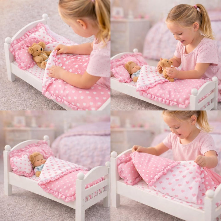 Emily Rose Juego de ropa de cama de muñeca de 18 pulgadas | Diseño...