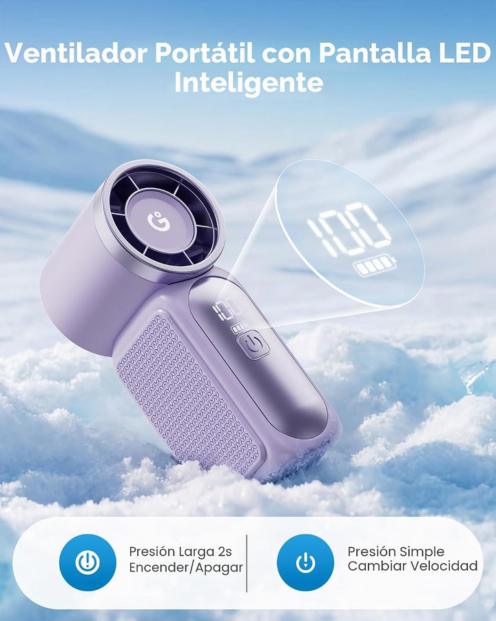 Gaiatop Mini ventilador portátil de mano, 6 velocidades 16900 RPM,...