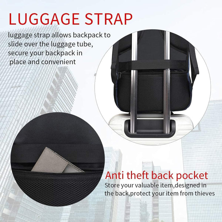 Monsdle Mochila de Viaje para Laptop Antirrobo con Puerto de Carga...