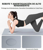 HAPBEAR Esterilla de Yoga Grande - 72"x36" Extra Ancha - 1/4" de Espesor PVC Dual Color | Superficie Antideslizante y Alto Amortiguamiento - Ideal para Yoga, Pilates y Entrenamientos en Casa - Bolsa de Malla Bolsa de Regalo