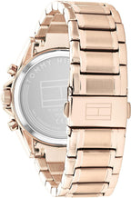 Tommy Hilfiger Reloj deportivo de acero inoxidable para mujer con bisel de cristal, esfera texturizada y pulsera de eslabones - Regalo elegante para ella