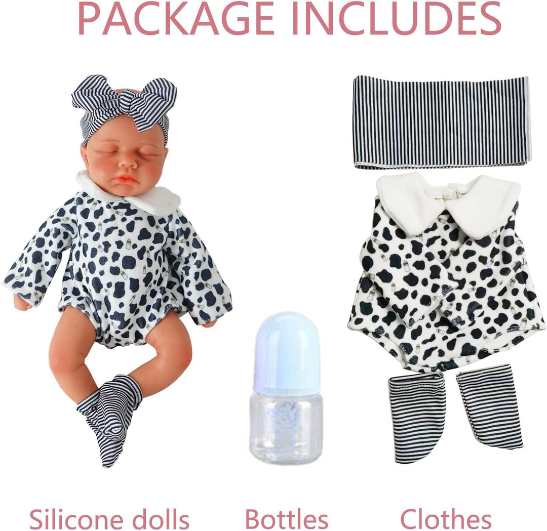 Niño de 12 Pulgadas, Muñecas de bebé Reborn de silicona, Muñeca de...