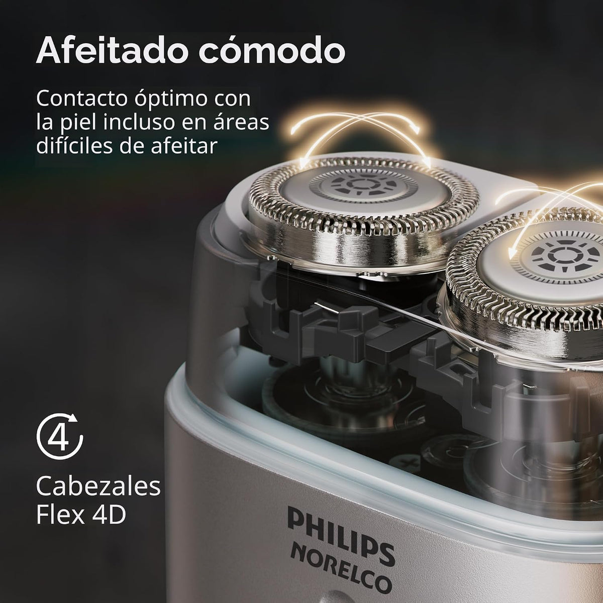 Philips Norelco Serie 600 - Afeitadora eléctrica compacta de viaje, color plateado