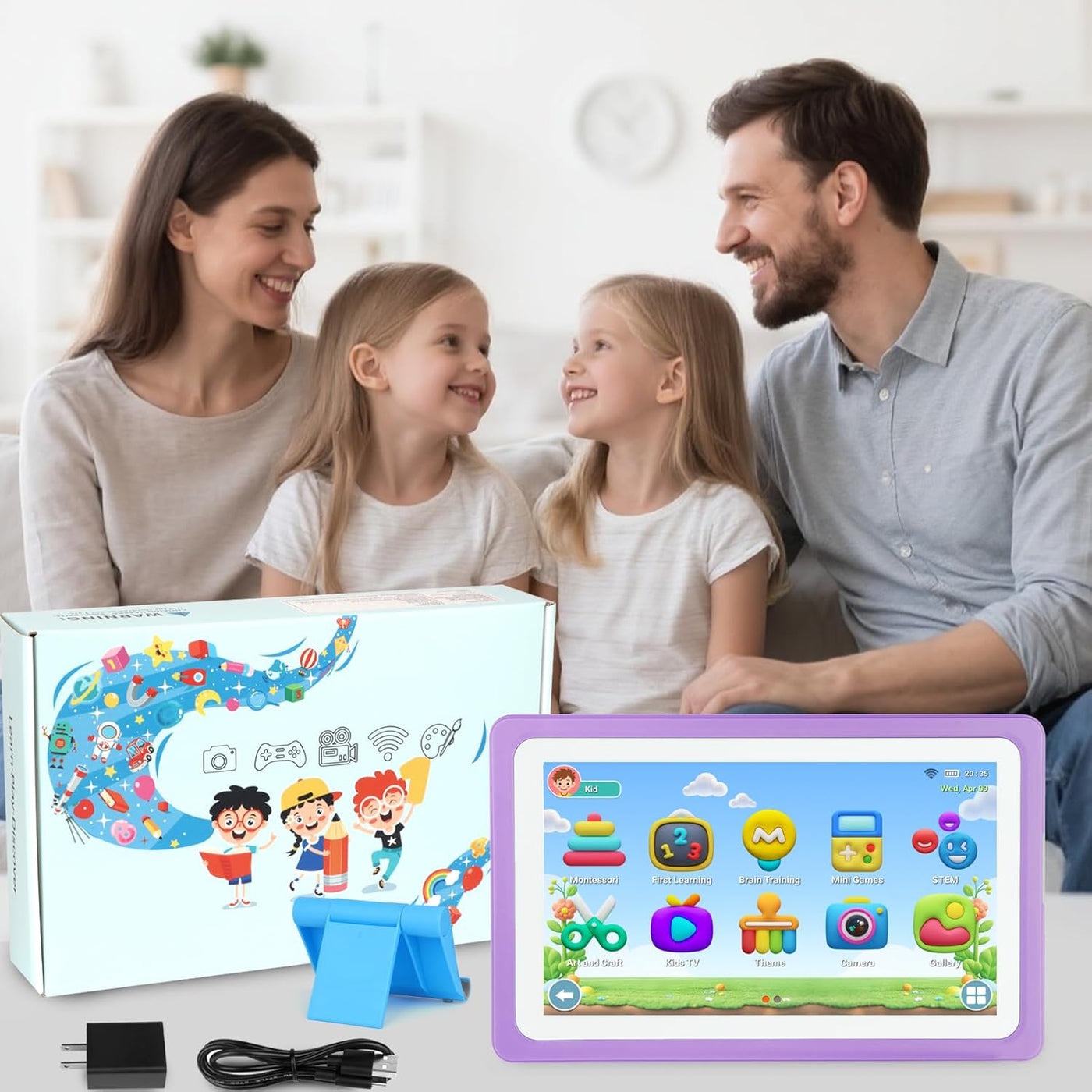 Tablet para niños de 7" con control parental, tabletas WIFI par...