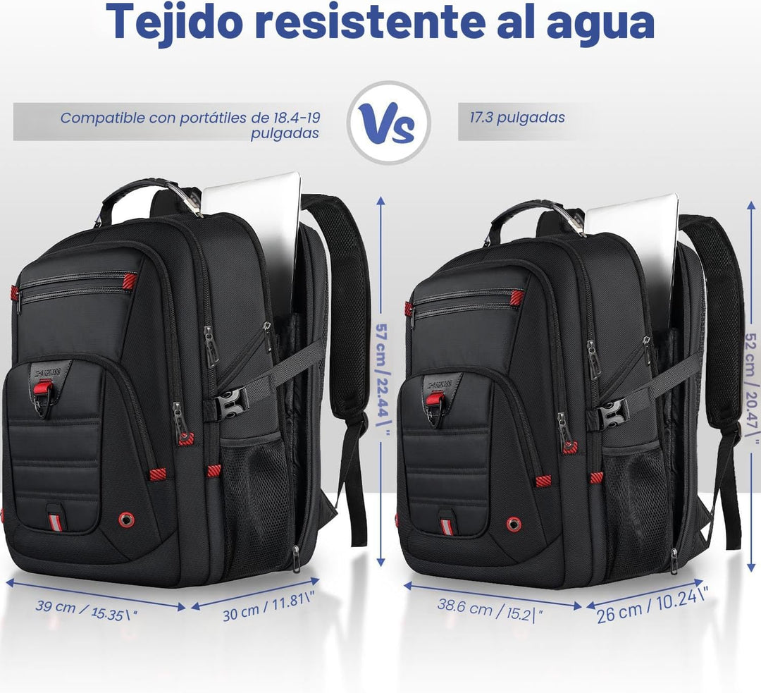 Z-MGKISS - Mochila de viaje extra grande, 52L, TSA, 17.3 pulgadas,...