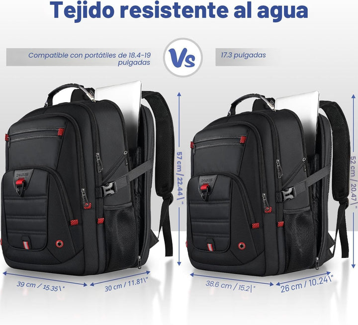 Z-MGKISS - Mochila de viaje extra grande, 52L, TSA, 17.3 pulgadas,...