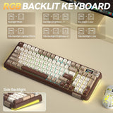 SOLAKAKA Teclado mecánico A99 Pro con pantalla LCD y perilla de met...