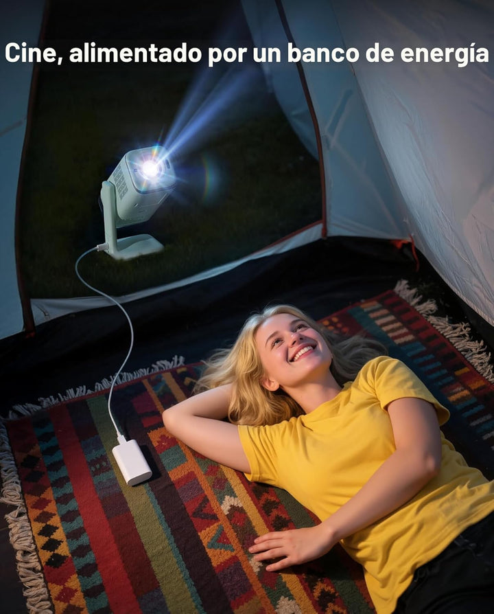 Aurzen BOOM Air - Proyector portátil Google TV con WiFi y Bluetooth...