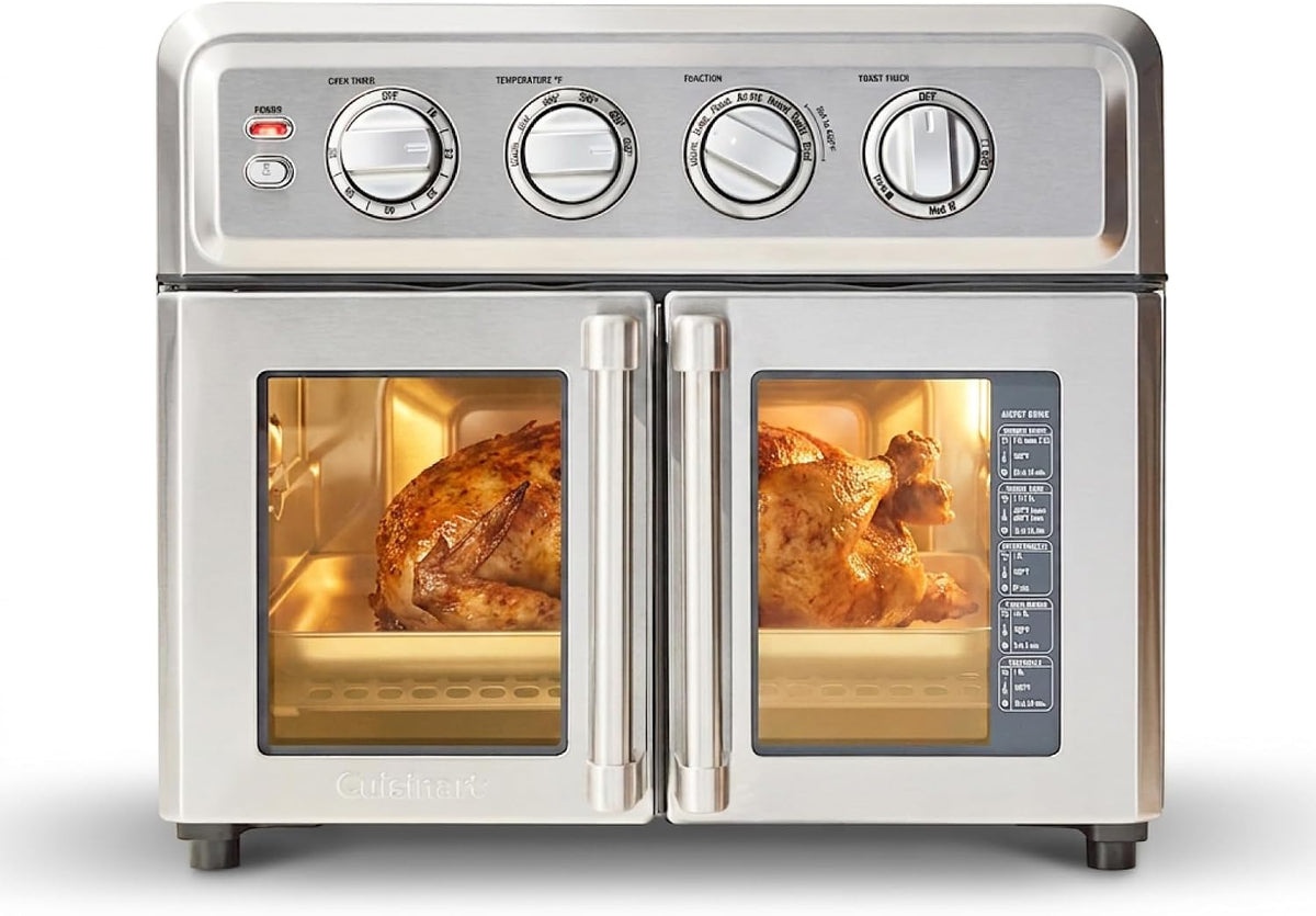 Cuisinart Horno tostador con freidora de aire, diseño artesanal de puerta