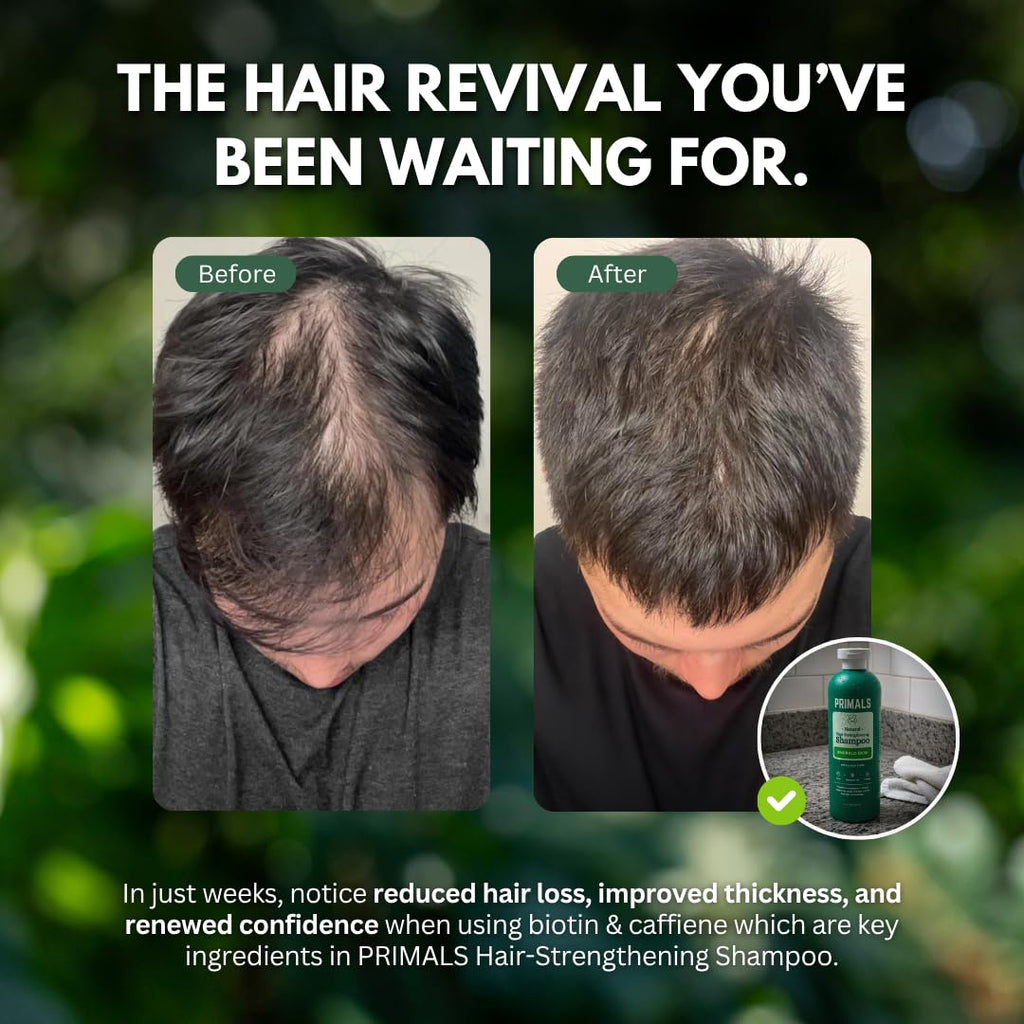 PRIMALS Paquete completo de ducha limpia, cabezal de ducha filtrado, champú fortalecedor del cabello y gel de baño natural, elimina cloro, flúor y metales pesados, cero sulfatos, parabenos o fragran