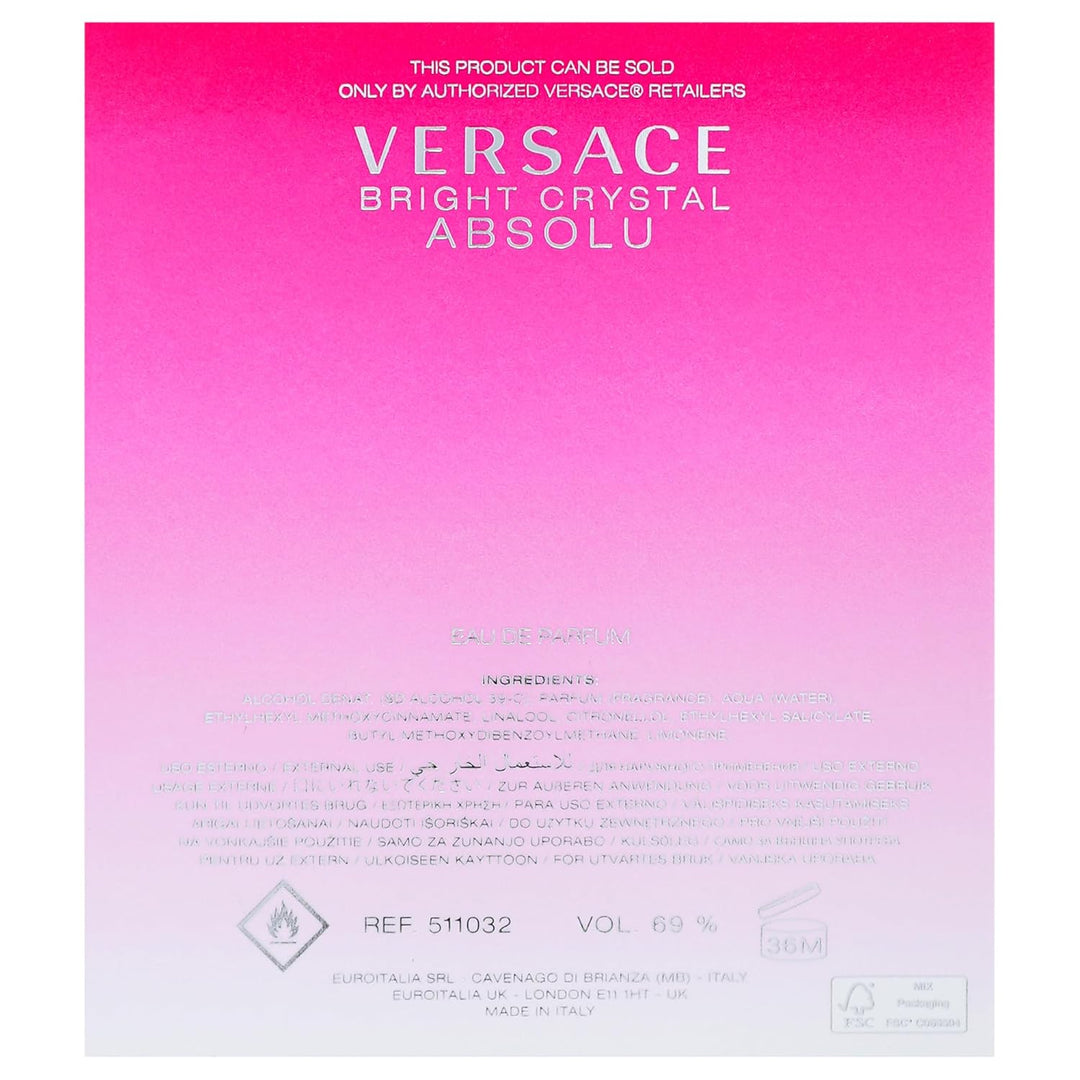 Versace Bright Crystal Absolu para mujer 3.0 oz Eau de Parfum Spray