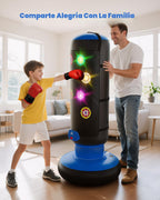Bolsa de Boxeo HopeRock para Niños, Set de Boxeo con Marcador, Luz y Música