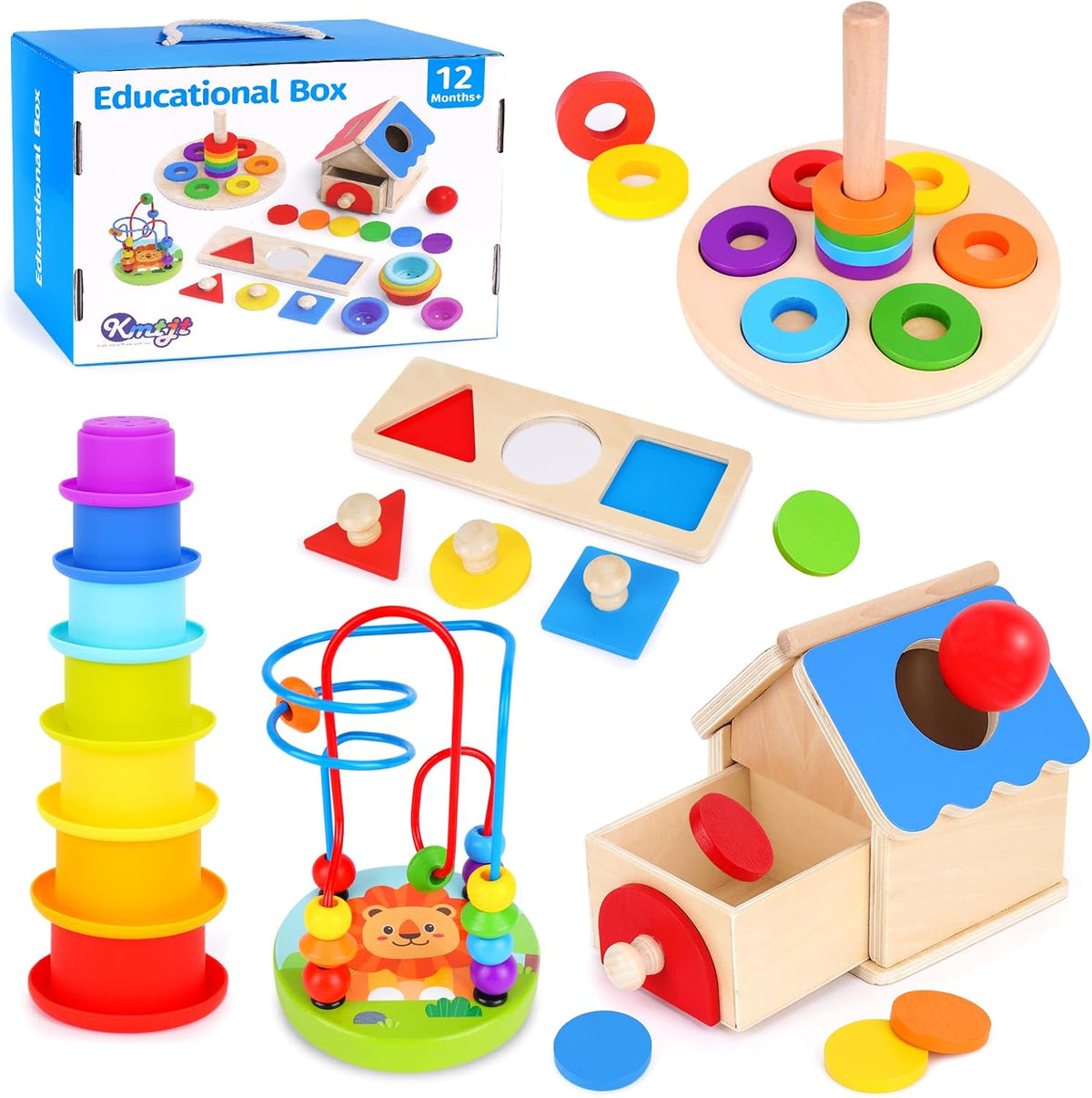 Juguetes educativos Montessori para niños y niñas de 1 a 2 años