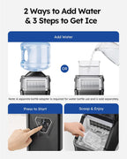 Máquina de cubitos de hielo para encimera, 30 libras/día
